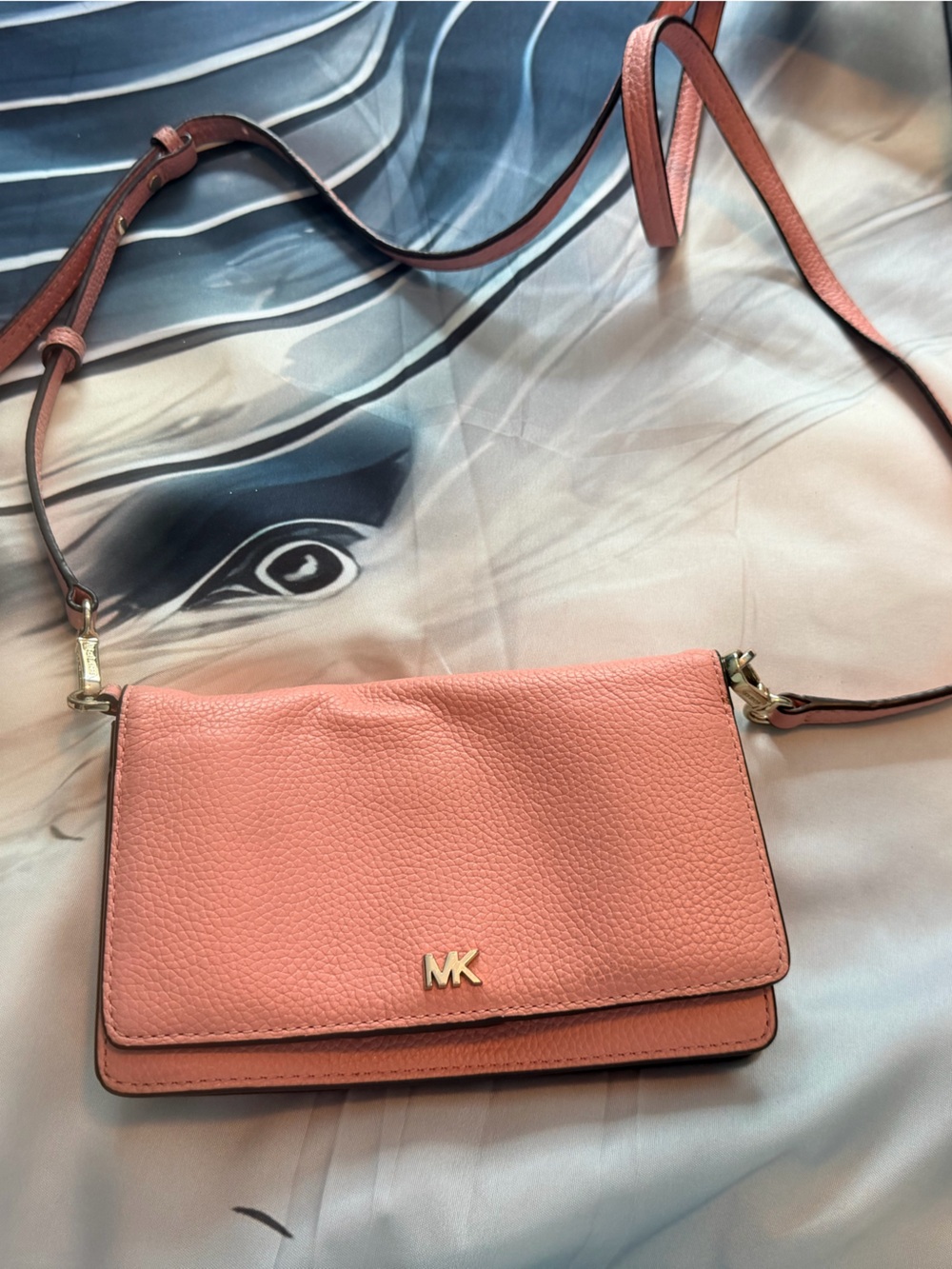 Michael Kors Pink Pebbled Leather Crossbody Bag